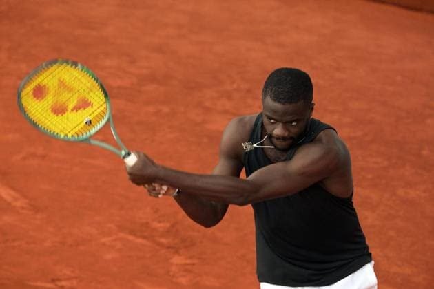 April 24, 2025, Madrid, Madrid, Spain: The American tennis player FRANCES TIAFOE is training on Day Four of the Mutua Madrid Open at La Caja Magica. Madrid Spain - ZUMAd308 20250424_zsp_d308_018 Copyright: xJuanxCarlosxLucasx