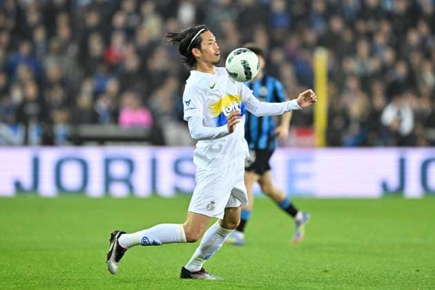 Club Brugge v Royale Union Saint-Gilloise - Jupiler Pro League Champions Play-Off BRUGGE, BELGIUM - APRIL 24 : Machida Koki defender of Royale Union Saint-Gilloise during the Jupiler Pro League Champions Play-Off match between Club Brugge and Royale Union Saint-Gilloise on April 24, 2025 in Brugge, Belgium, 24 04 2025 Brugge Belgium  Copyright: xJanxDexMeuleneirx