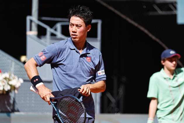 Kei Nishikori (JPN), APRIL 24, 2025 - Tennis : Kei Nishikori during singles round of 128 match against Aleksandar Vukic on the ATP, Tennis Herren tour Masters 1000 tournaments Mutua Madrid Open tennis tournament at the Caja Magica in Madrid, Spain. Noxthirdxpartyxsales  (288545718)
