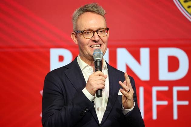 24 04 25 Talk Format Bundesliga meets Basis Germany, Stuttgart, 24 04 2025, Football, Bundesliga, VfB Stuttgart, Talk Format Bundesliga meets Basis Alexander Wehrle CEO VfB Stuttgart