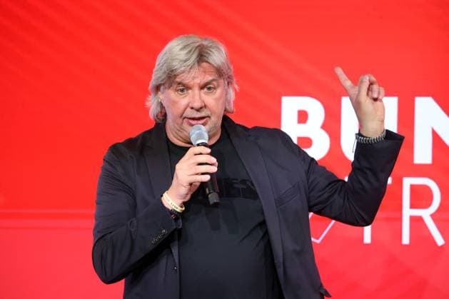 24 04 25 Talk Format Bundesliga meets Basis Germany, Stuttgart, 24 04 2025, Football, Bundesliga, VfB Stuttgart, Talk Format Bundesliga meets Basis Ronny Zimmermann First Vice President DFB