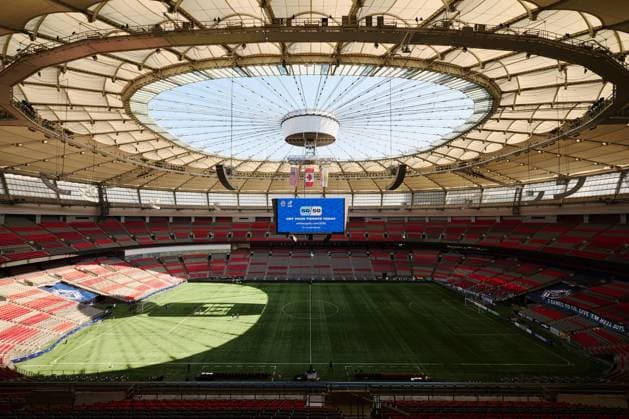 RECORD DATE NOT STATED Concacaf Champions Cup 2025 Vancouver Whitecaps vs Inter Miami - SFI General view Stadium during the Semi-Finals first leg match between Vancouver Whitecaps and Inter Miami as part of the CONCACAF Champions Cup 2025, at BC Place Stadium on April 24, 2025 in Vancouver, Canada. VANCOUVER COLUMBIA BRITANICA CANADA  Copyright: xFletcherxWoldx 20250424204812_CCC_2025_SFI_VAN_MIA_STADIUM4
