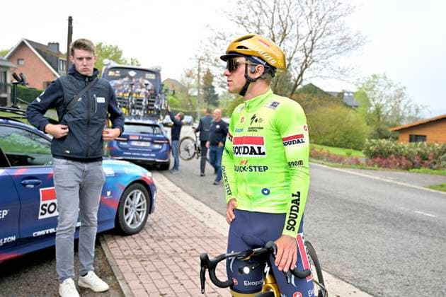 Liege Bastogne Liege 2025 Training 25 04 2025 Liege, Belgium - April 25 : Evenepoel Remco (BEL) of Soudal - Quick Step pictured during a training session prior to the 111 edition of Liege Bastogne Liege a cycling race of 252 kms with start in Liege and finish in Liege on April 25, 2025 in Liege, Belgium, 24 04 2025 ( Motordriver Guy De Vuyst - Liege Belgium  Copyright: xSesx