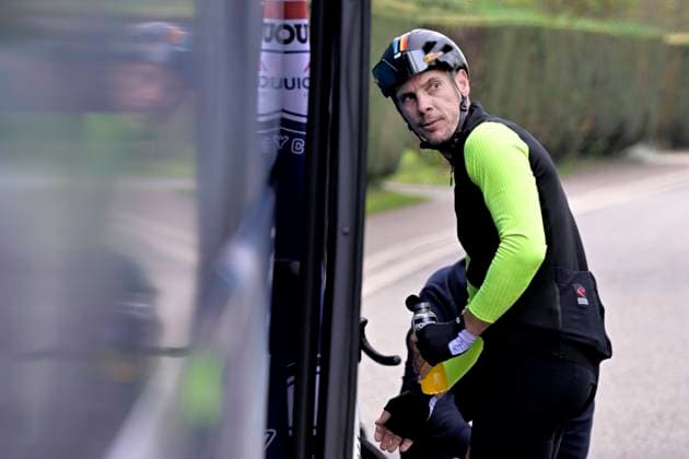 Liege Bastogne Liege 2025 Training 25 04 2025 Liege, Belgium - April 25 : Gilbert Philippe (BEL) former rider pictured during a training session prior to the 111 edition of Liege Bastogne Liege a cycling race of 252 kms with start in Liege and finish in Liege on April 25, 2025 in Liege, Belgium, 25 04 2025 ( Motordriver Guy De Vuyst - Liege Belgium  Copyright: xSesx