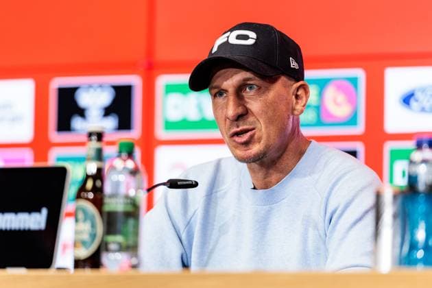 1 FC Köln Press Conference 25 04 2025 Gerhard Struber Coach 1 FC Köln Press Conference 1 FC Köln Köln, RheinEnergiestadion, 25 04 2025 Copyright: xBEAUTIFULxSPORTS Wunderlx