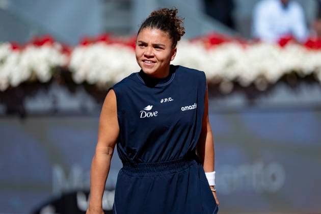 Mutua Madrid Open 2025 Jasmine Paolini of Italy is seen against Katie Boulter of Great Britain during the second round match of the Mutua Madrid Open 2025 tournament celebrated at La Caja Magica on April 25, 2025 in Madrid, Spain. Madrid La Caja Magica Madrid Spain Copyright: xAlbertoxGardinx AGardin_20250425_Mutua_Madrid_Open_0117