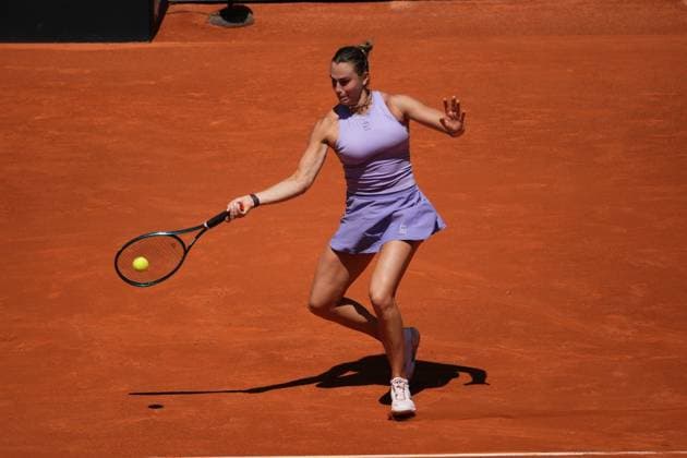 Aryna Sabalenka vs Anna Blinkova Mutua Madrid Open at La Caja Magica on 5April 2, 2025 in Madrid, Spain Cordon Press 