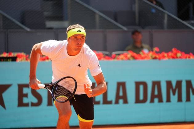Alexander Zverev VS Roberto Bautista Mutua Madrid Open at La Caja Magica on April 25, 2025 in Madrid, Spain Cordon Press Cordon Press 