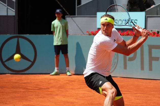 Alexander Zverev VS Roberto Bautista Mutua Madrid Open at La Caja Magica on April 25, 2025 in Madrid, Spain Cordon Press Cordon Press 