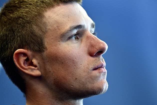 Belgian Remco Evenepoel of Soudal Quick-Step pictured during a press conference, PK, Pressekonferenz of cycling teams Soudal Quick-Step and AG Insurance Soudal, ahead of this Sunday s Liege-Bastogne-Liege one day cycling race, Friday 25 April 2025, in Chaudfontaine. ERICxLALMAND  x121819461x