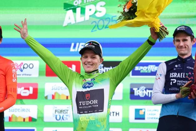 CYCLING - Tour of the Alps 2025 LIENZ,AUSTRIA,25.APR.25 - CYCLING - Tour of the Alps, stage 5, Lienz - Lienz. Image shows Michael Storer (NZL Tudor Pro Cycling Team).  GEPAxpictures xDavidxGeieregger