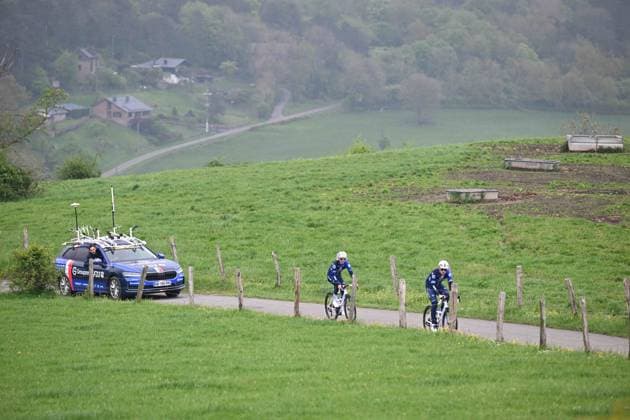 25-04-2025 Allenamento 2 Liegi Bastogne Liegi 2025; 2025, Groupama - Fdj; Molard, Rudy; Cavagna, Remi; La Redoute; 