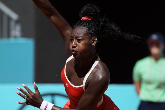 April 25, 2025, Madrid, Madrid, Spain: ALYCIA PARKS of USA during her match against DARIA KASTKINA of Australia on Day Five of the Mutua Madrid Open at La Caja Magica. Madrid Spain - ZUMAd308 20250425_zsp_d308_011 Copyright: xJuanxCarlosxLucasx