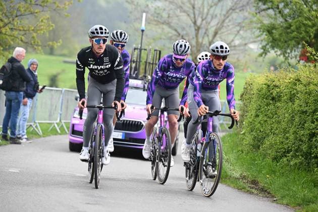 25-04-2025 Allenamento 2 Liegi Bastogne Liegi 2025; 2025, Jayco - Alula; La Redoute; 