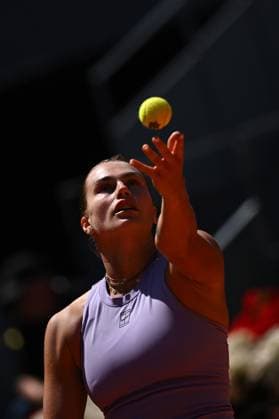 Mutua Madrid Open Women - Spain Aryna Sabalenka (RUS) during her first round match at the Mutua Madrid Open in Madrid, Spain, on April, 25, 2025. Photo by Corinne Dubreuil ABACAPRESS.COM Madrid Spain  Copyright: xDubreuilxCorinne ABACAx