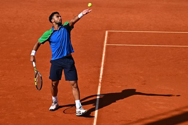 Mutua Madrid Open Men - Spain Arthur Fils (FRA) during his first round match at the Mutua Madrid Open in Madrid, Spain, on April, 25, 2025. Photo by Corinne Dubreuil ABACAPRESS.COM Madrid Spain  Copyright: xDubreuilxCorinne ABACAx