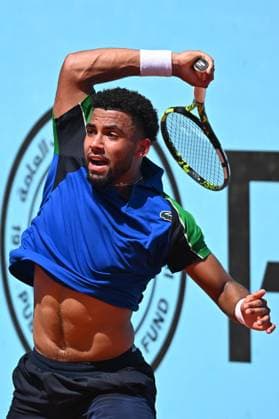 Mutua Madrid Open Men - Spain Arthur Fils (FRA) during his first round match at the Mutua Madrid Open in Madrid, Spain, on April, 25, 2025. Photo by Corinne Dubreuil ABACAPRESS.COM Madrid Spain  Copyright: xDubreuilxCorinne ABACAx