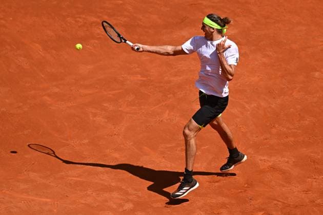 Mutua Madrid Open Men - Spain Alexander Zverev (GER) during his first round match at the Mutua Madrid Open in Madrid, Spain, on April, 25, 2025. Photo by Corinne Dubreuil ABACAPRESS.COM Madrid Spain  Copyright: xDubreuilxCorinne ABACAx