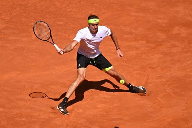 Mutua Madrid Open Men - Spain Alexander Zverev (GER) during his first round match at the Mutua Madrid Open in Madrid, Spain, on April, 25, 2025. Photo by Corinne Dubreuil ABACAPRESS.COM Madrid Spain  Copyright: xDubreuilxCorinne ABACAx