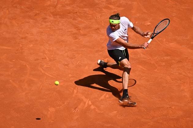 Mutua Madrid Open Men - Spain Alexander Zverev (GER) during his first round match at the Mutua Madrid Open in Madrid, Spain, on April, 25, 2025. Photo by Corinne Dubreuil ABACAPRESS.COM Madrid Spain  Copyright: xDubreuilxCorinne ABACAx