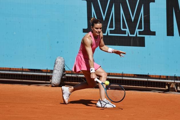 Maria Sakkari (GRE), APRIL 25, 2025 - Tennis : Maria Sakkari during singles round of 64 match against Magda Linette on the WTA, Tennis Damen tour 1000 tournaments Mutua Madrid Open tennis tournament at the Caja Magica in Madrid, Spain. Noxthirdxpartyxsales  (288630340)
