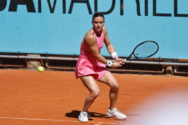 Maria Sakkari (GRE), APRIL 25, 2025 - Tennis : Maria Sakkari during singles round of 64 match against Magda Linette on the WTA, Tennis Damen tour 1000 tournaments Mutua Madrid Open tennis tournament at the Caja Magica in Madrid, Spain. Noxthirdxpartyxsales  (288630801)