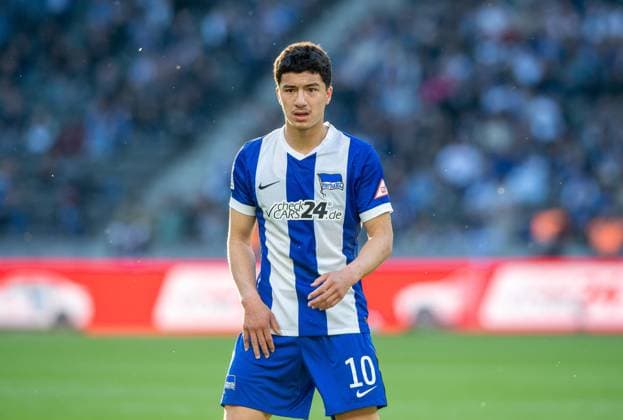 Soccer, Men, Season 2024 2025, 2 Bundesliga 31 Matchday , Hertha BSC 1 FC Magdeburg, Ibrahim Maza Hertha BSC , 25 04 2025, Copyright: xSebastianxRäppold MatthiasxKochx