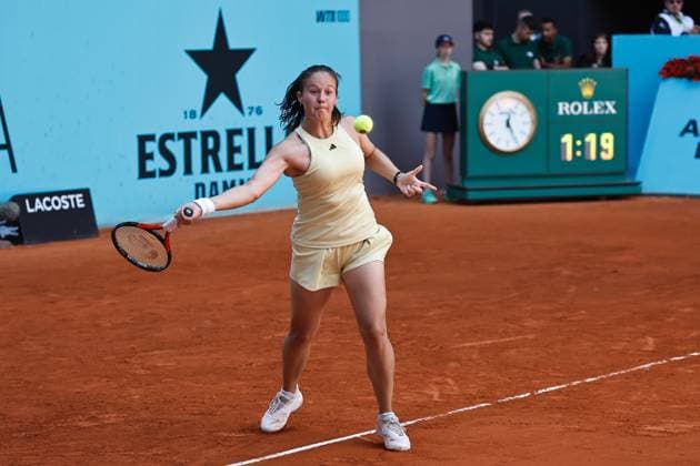 (), APRIL 25, 2025 - Tennis : during singles round of 64 match against on the WTA, Tennis Damen tour 1000 tournaments Mutua Madrid Open tennis tournament at the Caja Magica in Madrid, Spain. Noxthirdxpartyxsales  (288633357)