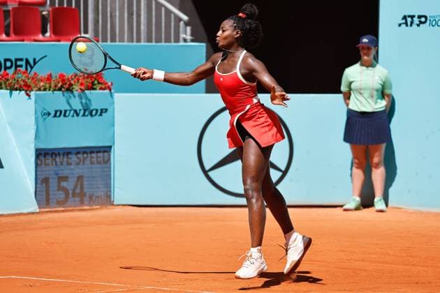 Alycia Parks (USA), APRIL 25, 2025 - Tennis : Alycia Parks during singles round of 64 match against Daria Kasatokina on the WTA, Tennis Damen tour 1000 tournaments Mutua Madrid Open tennis tournament at the Caja Magica in Madrid, Spain. Noxthirdxpartyxsales  (288634274)