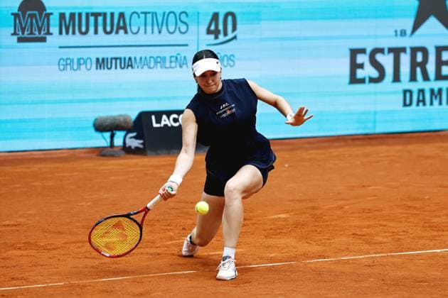 Eva Lys (GER), APRIL 25, 2025 - Tennis : Eva Lys during singles round of 64 match against Jessica Pegula on the WTA, Tennis Damen tour 1000 tournaments Mutua Madrid Open tennis tournament at the Caja Magica in Madrid, Spain. Noxthirdxpartyxsales  (288643173)