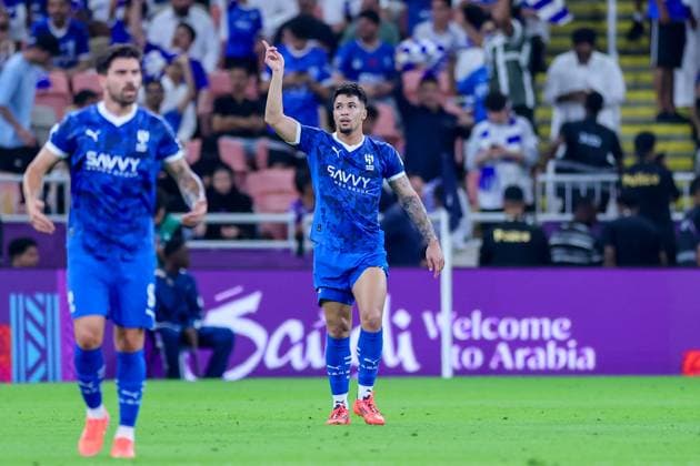 Al-Hilal vs Gwangju - AFC Champions League Elite Quarter Finals JEDDAH, SAUDI ARABIA - April 25: Marcos Leonardo of Team Al-Hilal FC celebrates scoring their second goal during AFC Champions League Elite Quarter Finals match between Al-Hilal and Gwangju at king abdullah sports city stadium on April 25, 2025 in Jeddah, Saudi Arabia. Jeddah Saudi Arabia Copyright: xAbdullahxAhmedx