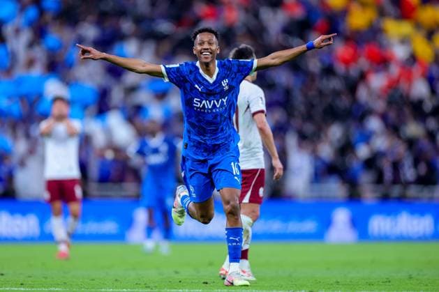 Al-Hilal vs Gwangju - AFC Champions League Elite Quarter Finals JEDDAH, SAUDI ARABIA - April 25: Nasser Al-Dawsari of Team Al-Hilal FC celebrates scoring their sixth goal during AFC Champions League Elite Quarter Finals match between Al-Hilal and Gwangju at king abdullah sports city stadium on April 25, 2025 in Jeddah, Saudi Arabia. Jeddah Saudi Arabia Copyright: xAbdullahxAhmedx