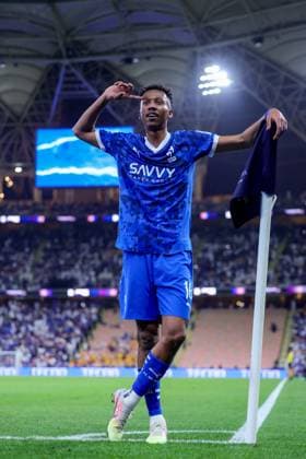 Al-Hilal vs Gwangju - AFC Champions League Elite Quarter Finals JEDDAH, SAUDI ARABIA - April 25: Nasser Al-Dawsari of Team Al-Hilal FC celebrates scoring their sixth goal during AFC Champions League Elite Quarter Finals match between Al-Hilal and Gwangju at king abdullah sports city stadium on April 25, 2025 in Jeddah, Saudi Arabia. Jeddah Saudi Arabia Copyright: xAbdullahxAhmedx