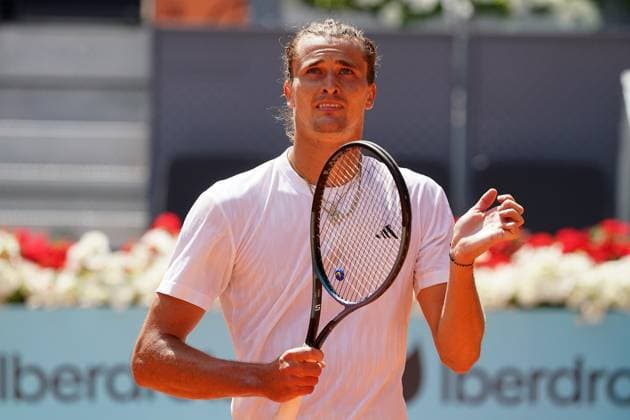 Alexander Zverev, Germany, during Madrid Open Tennis 2025 match. April 25, 2025. (20250425104)