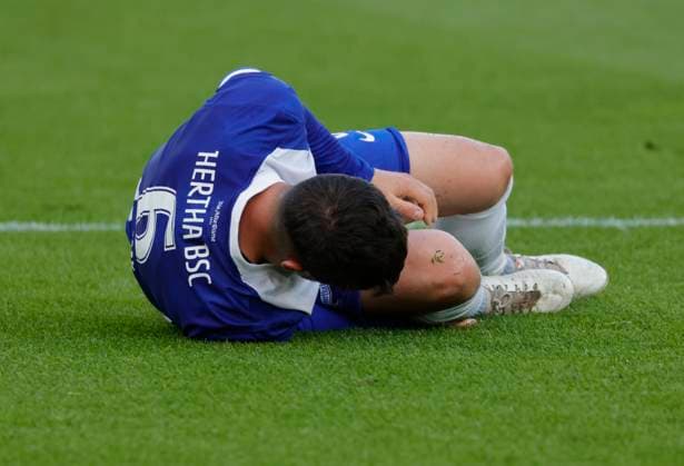 Diego Demme, Hertha BSC, Germany, Berlin, Olympiastadion, Football, Men, Season 2024 2025, 2 Bundesliga 31 Matchday , Hertha BSC 1 FC Magdeburg