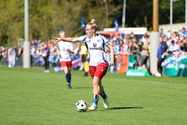 Soccer I Women I Season 2024 2025 I 2 Bundesliga I 23 Matchday I Hamburger SV FC Ingolstadt 04 I 26 04 2025 Sarah Vanessa Stöckmann 22, Hamburger SV Hamburg Am Volksparkstadion Hamburg Germany Copyright: xLobeca VivianxPfaffx