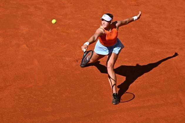 Mutua Madrid Open - Second Round Mirra Andrea (RUS) during hier second round match at the Mutua Madrid Open in Madrid , Spain, on April, 26, 2025. Photo by Corinne Dubreuil ABACAPRESS.COM Madrid Spain  Copyright: xDubreuilxCorinne ABACAx