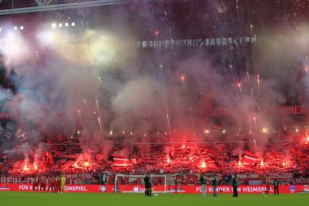 Fans of Fortuna Duesseldorf using pyrotechnics during the 2 Bundesliga match between Fortuna Düsseldorf and 1 FC Nürnberg at Merkur Spiel Arena on April 26, 2025 in Düsseldorf, Germany Photo by Oliver Kaelke DeFodi Images Supporters of Fortuna Duesseldorf use pyrotechnics during the 2 Bundesliga match between Fortuna Düsseldorf and 1 FC Nürnberg at Merkur Spiel Arena on April 26, 2025 in Düsseldorf, Germany Photo by Oliver Kaelke DeFodi Images DFB DFL REGULATIONS PROHIBIT ANY USE OF PHOTOGRAPHS AS IMAGE SEQUENCES AND OR QUASI VIDEO Photo by Oliver Kaelke DeFodi Images