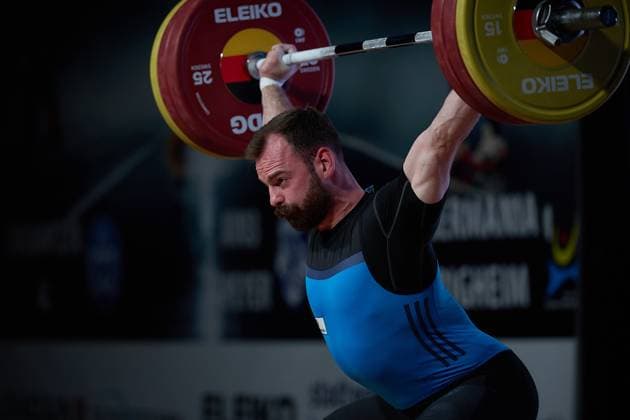 Raphael Friedrich Chemnitzer AC Reissen GER, German Team Weightlifting Championships, German Weightlifting Final, German Team Championships, 1 Bundesliga, 2024 2025 season, 26 04 2025 GER, German Team Weightlifting Championships, German Team Weightlifting Final, German Team Championships, 1 Bundesliga, 2024 2025 season, 26 04 2025 Heidelberg Copyright: xEibner-Pressefoto GeraldxOelze-dexStoppanyx EP_ODS