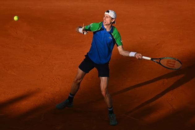 Mutua Madrid Open - Men s Second Round Ugo Humbert (FRA) during his second round match at the Mutua Madrid Open in Madrid , Spain, on April, 26, 2025. Photo by Corinne Dubreuil ABACAPRESS.COM Madrid Spain  Copyright: xDubreuilxCorinne ABACAx