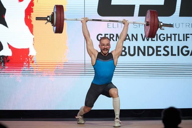 Nikita Drechsel Chemnitzer AC Stossen GER, German Team Weightlifting Championship, German Team Weightlifting Championship, German Team Weightlifting Championship, 1 Bundesliga, 2024 2025 season, 26 04 2025 GER, German Team Weightlifting Championship, German Team Weightlifting Championship, 1 Bundesliga, 2024 2025 season, 26 04 2025 Heidelberg Copyright: xEibner-Pressefoto GeraldxOelze-dexStoppanyx EP_ODS