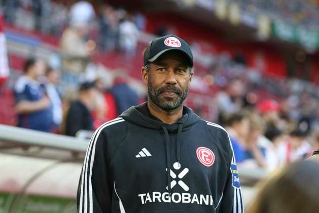 Coach Daniel Thioune Fortuna Duesseldorf looks on during the 2 Bundesliga match between Fortuna Düsseldorf and 1 FC Nürnberg at Merkur Spiel Arena on April 26, 2025 in Düsseldorf, Germany Photo by Oliver Kaelke DeFodi Images Trainer Daniel Thioune Fortuna Duesseldorf looks on during the 2 Bundesliga match between Fortuna Düsseldorf and 1 FC Nürnberg at Merkur Spiel Arena on April 26, 2025 in Düsseldorf, Germany Photo by Oliver Kaelke DeFodi Images DFB DFL REGULATIONS PROHIBIT ANY USE OF PHOTOGRAPHS AS IMAGE SEQUENCES AND OR QUASI VIDEO Photo by Oliver Kaelke DeFodi Images