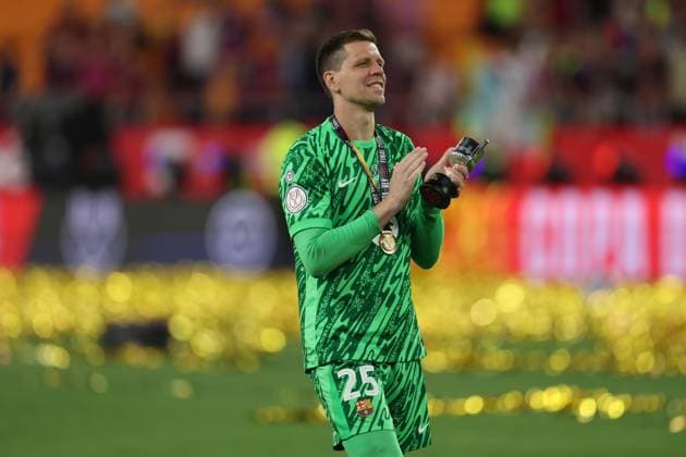 FC Barcelona, Barca Real Madrid CF. Copa del Rey. Final. Wojciech Szczesny of FC Barcelona during the Copa del Rey match, Final, between FC Barcelona and Real Madrid CF played at La Cartuja Stadium on April 26, 2025 in Sevilla, Spain. kpng Copyright: xPressinphotox AP_240424_BAR_RMA_COP_123