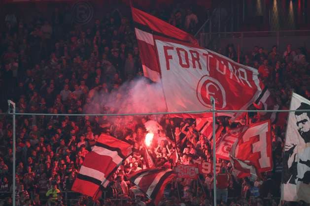 Fans of Fortuna Duesseldorf using pyrotechnics during the 2 Bundesliga match between Fortuna Düsseldorf and 1 FC Nürnberg at Merkur Spiel Arena on April 26, 2025 in Düsseldorf, Germany Photo by Oliver Kaelke DeFodi Images Supporters of Fortuna Duesseldorf use pyrotechnics during the 2 Bundesliga match between Fortuna Düsseldorf and 1 FC Nürnberg at Merkur Spiel Arena on April 26, 2025 in Düsseldorf, Germany Photo by Oliver Kaelke DeFodi Images DFB DFL REGULATIONS PROHIBIT ANY USE OF PHOTOGRAPHS AS IMAGE SEQUENCES AND OR QUASI VIDEO Photo by Oliver Kaelke DeFodi Images