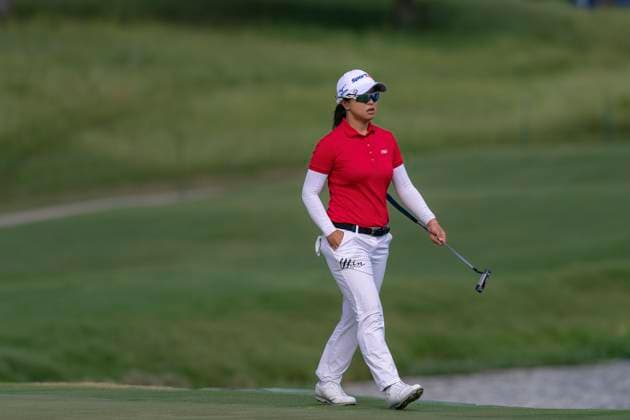 April 26, 2025, The Woodlands, Texas, USA: SEI YOUNG KIM (KR) walks on the 3rd green during the third round of the 2025 The Chevron Championship at The Club at Carlton Woods in The Woodlands, Texas, on Saturday, April 26, 2025. The Woodlands USA - ZUMAp213 20250426_znp_p213_016 Copyright: xLynnxPenningtonx