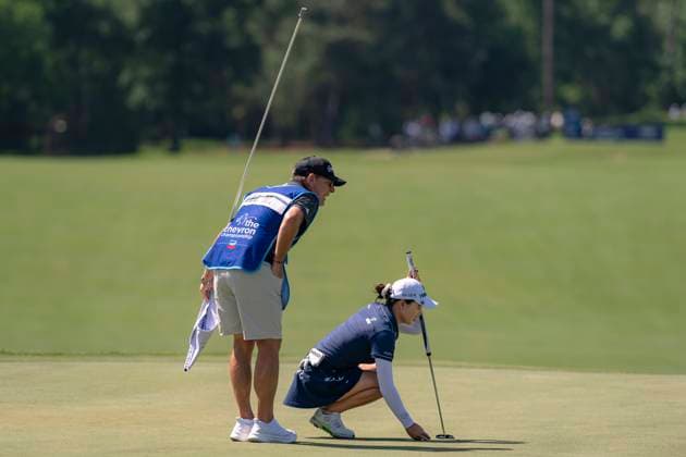 April 26, 2025, The Woodlands, Texas, USA: MINJEE LEE (AUS) on the 2nd green during the third round of the 2025 The Chevron Championship at The Club at Carlton Woods in The Woodlands, Texas, on Saturday, April 26, 2025. The Woodlands USA - ZUMAp213 20250426_znp_p213_032 Copyright: xLynnxPenningtonx