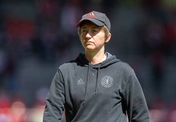 Soccer, Women, Season 2024 2025, 2 Bundesliga 23 Matchday , 1 FC Union Berlin Borussia Mönchengladbach, Coach Ailien Poese 1 FC Union , 27 04 2025, Copyright: xSebastianxRäppold MatthiasxKochx