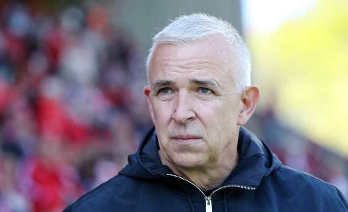 President Dirk Zingler Portrait Portrait Single image close up Sport Football Soccer 2 Bundesliga Women Women Season 2024 2025 27 04 2025 1 FC Union Berlin vs Borussia Mönchengladbach BMG DFL regulations prohibit any use of photographs as image sequences and or quasi video