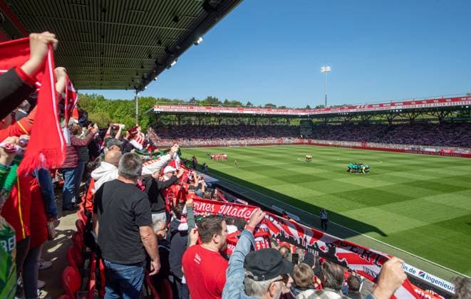 Soccer, Women, Season 2024 2025, 2 Bundesliga 23 Matchday , 1 FC Union Berlin Borussia Mönchengladbach, Overview, 27 04 2025, Copyright: xSebastianxRäppold MatthiasxKochx