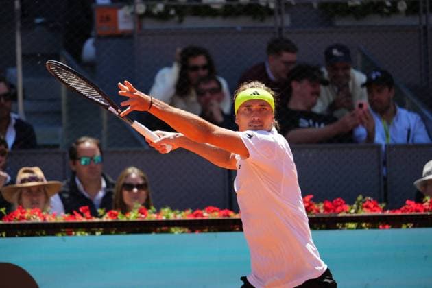 Tennis player Alexander Zverev vs Alejandro Davidovich Fokina during the Madrid 2025 Masters Series in Madrid on Saturday 26 April 2025. Cordon Press 